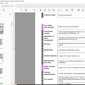 Toyota Truck 2019 Tundra Owners Manual - PDF DOWNLOAD