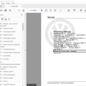 Volkswagen Passat CC 2009 Workshop Manual - PDF DOWNLOAD