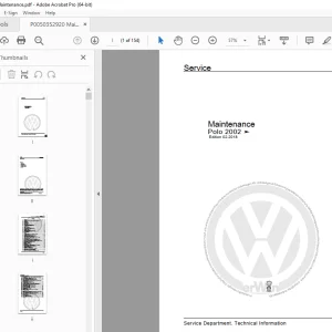 Volkswagen Polo 2002 Maintenance Manual - PDF DOWNLOAD
