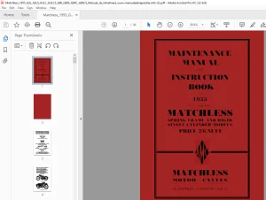 1955 MATCHLESS 350 G3L G3LS G3LC G3LCS 500 G80 G80S G80C G80CS MAINTENANCE MANUAL
