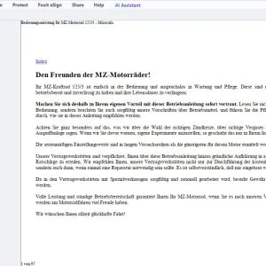 1961 MZ-Motorrad 125/3 - Miraculis Bedienungsanleitung - PDF DOWNLOAD