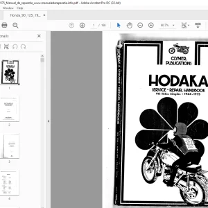 1964-1975 Honda 90-125cc Singles Service Repair Handbook Manual - PDF DOWNLOAD