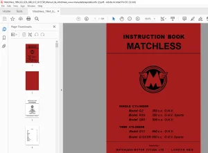 1964 Matchless G3 G3S G80 G12 G12CSR INSTRUCTION BOOK Manual - PDF