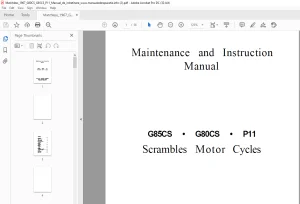 1967 Matchless Scrambles Motor Cycles Maintenance & Instruction Manual  - PDF