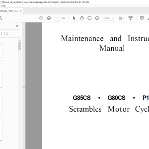 1967 Matchless Scrambles Motor Cycles Maintenance & Instruction Manual  - PDF