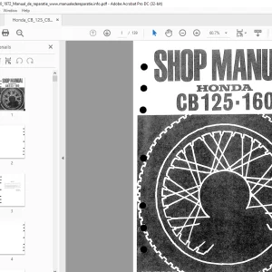 1972 Honda CB125-160 Shop Manual - PDF DOWNLOAD
