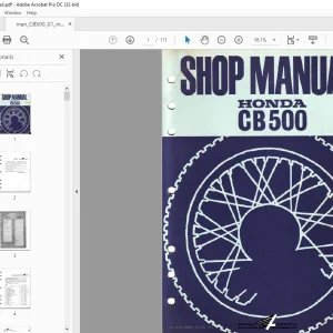 1972 Honda CB500 Shop Manual - PDF DOWNLOAD