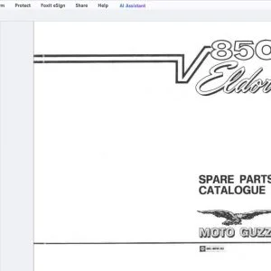 1972 Moto Guzzi V850 Eldorado Parts Manual - PDF DOWNLOAD