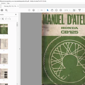 1974 Honda CB125 Manuel D'atelier - PDF DOWNLOAD