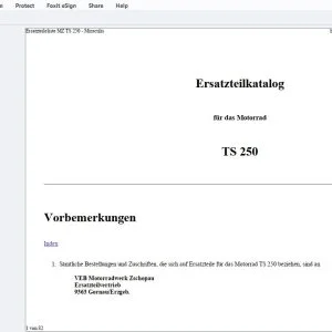 1974 MZ TS 250 - Miraculis Ersatzteilkatalog - PDF DOWNLOAD