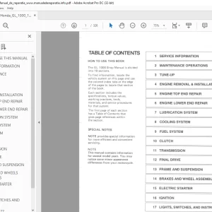 1975-1979 Honda GL-1000 Shop Manual - PDF DOWNLOAD