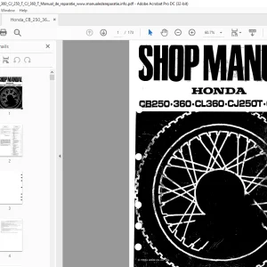 1976 Honda CB250.360.CL360.CJ250T.CJ360T Shop Manual  - PDF DOWNLOAD