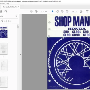 1977 Honda S90 CL90L C90 CL90 CD90 CT90 Shop Manual PDF