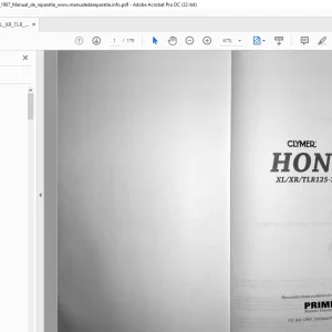 1979-1987 Honda XLXRTLR125-200 Clymer Workshop Manual - PDF DOWNLOAD