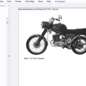 1979 MZ-Motorrad TS 250/1 - Miraculis Reparaturhandbuch - PDF DOWNLOAD