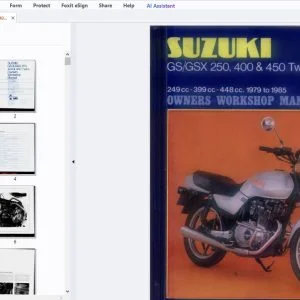 1979 to 1985 Suzuki GS/GSX 250, 400 & 450 Twins Owners Workshop Manual - PDF DOWNLOAD