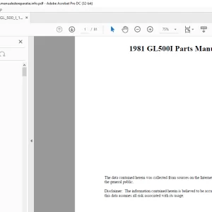1981 HondaGL500I Parts Manual - PDF DOWNLOAD