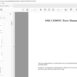 1982 HONDA CX500TC PARTS Manual -  PDF DOWNLOAD