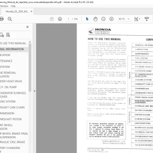 1982 HONDA GL500 INTERSTATE GL650 INTERSTATE Service Manual