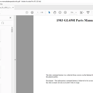 1983 HONDA GL650I PARTS Manual  - PDF DOWNLOAD