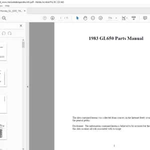 1983 Honda GL650 Parts Manual - PDF DOWNLOAD