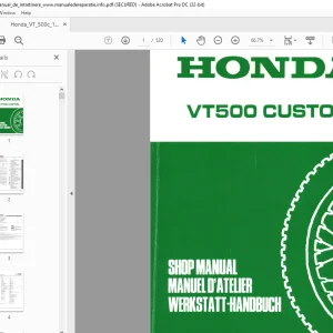 1983 Honda VT500 CUSTOM Shop Manual -  PDF DOWNLOAD