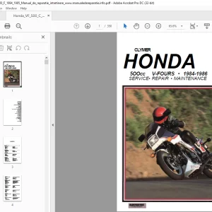 1984-1986 Honda 500cc V-FOURS SERVICE REPAIR MAINTENANCE MANUAL - PDF  DOWNLOAD