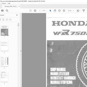1986 Honda VFR750F Shop Manual - PDF DOWNLOAD
