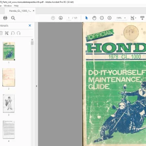 1987 HONDA GL100 Maintenance Guide Manual - PDF