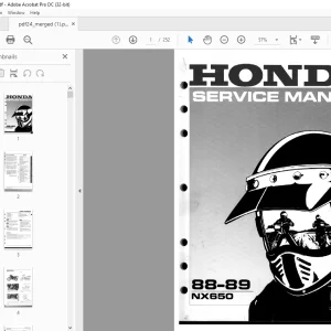 1988-1989 Honda NX650 Service Manual  - PDF DOWNLOAD