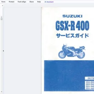 1988-1989 Suzuki GSX R400 GK73A サービスガイド - PDF