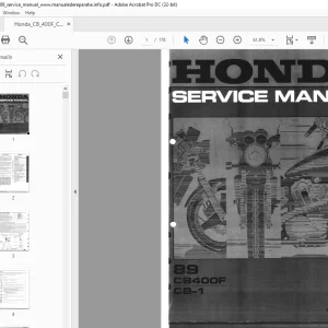 1989 Honda CB400F CB-1 Service Manual - PDF DOWNLOAD