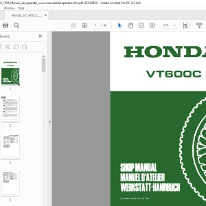 1993 Honda VT600C Shop Manual - PDF DOWNLOAD