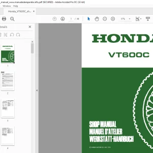 1993 Honda VT600C Shop Manual - PDF