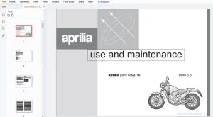 1995 Aprilia Moto 6.5 Use & Maintenance Manual - PDF DOWNLOAD