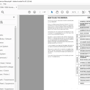 1996-1998 HONDA CBR 900RR Service Manual - PDF DOWNLOAD