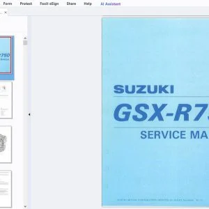 1996-2000 Suzuki GSX-R750 Service Manual - PDF DOWNLOAD