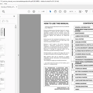 1997-2001 Honda VT600C/CD Service Manual - PDF DOWNLOAD