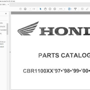 1997-2002 HONDA CBR1100XX Parts Manual - PDF DOWNLOAD