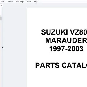 1997-2003 Suzuki VZ800 Marauder Parts Manual - PDF DOWNLOAD