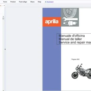 1997 Aprilia Pegaso 650 Service & Repair Manual - PDF DOWNLOAD
