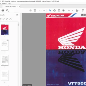 1997 Honda VT750C/C2v Werkstatt-Handbuch - PDF