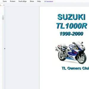 1998-2000 Suzuki TL1000R Parts Manual - PDF DOWNLOAD