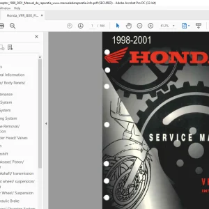 1998-2001 Honda VFR800FI INTERCEPTOR Service Manual - PDF DOWNLOAD