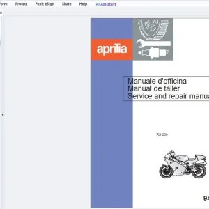 1998 Aprilia RS 250 Service & Repair Manual - PDF DOWNLOAD