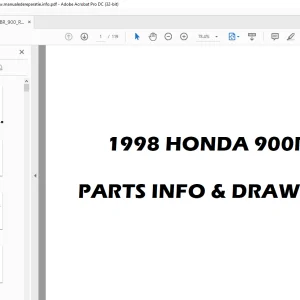1998 HONDA 900RR PARTS Manual - PDF DOWNLOAD