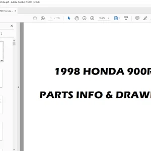 1998 HONDA 900RR PARTS Manual - PDF DOWNLOAD