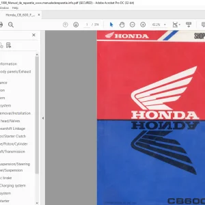 1998 Honda CB600Fw Shop Manual - PDF DOWNLOAD