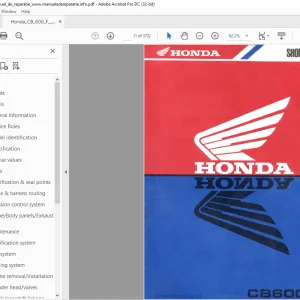 1998 Honda CB600Fw Shop Manual -  PDF DOWNLOAD