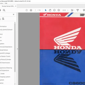 1998 Honda CB600Fw Shop Manual - PDF DOWNLOAD